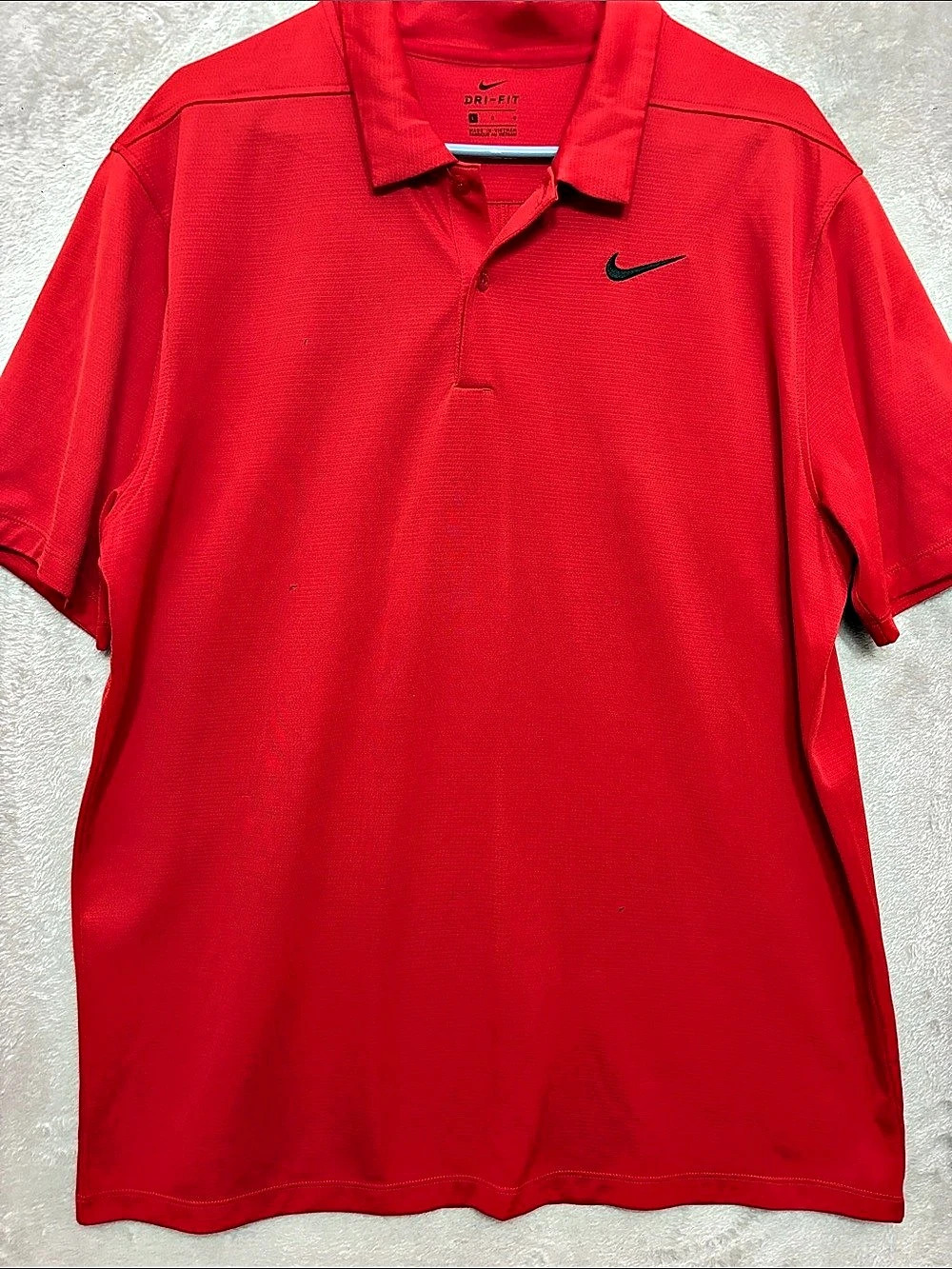 Nike Dri-FIT Men's Red Polo Size Large